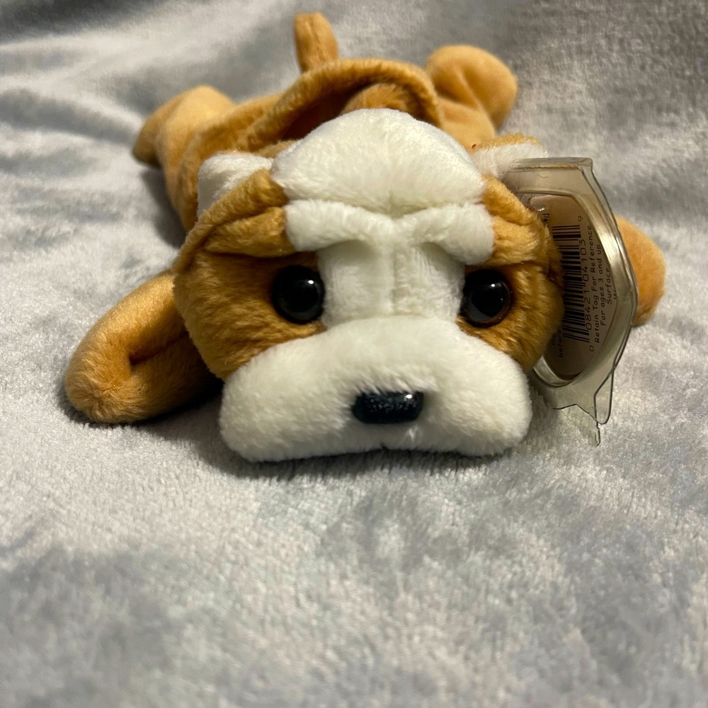 🐶 Ty Original Beanie Baby “Wrinkles” the Bulldog Puppy